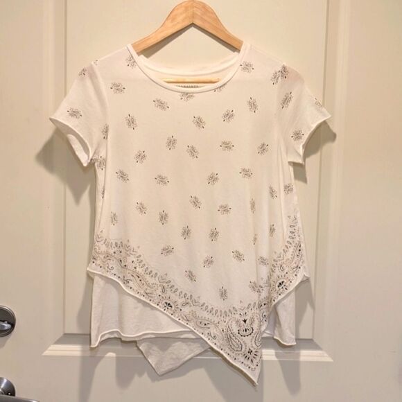 EUC All Saints XS Bandana Print Daisy Tee - Picture 4 of 7
